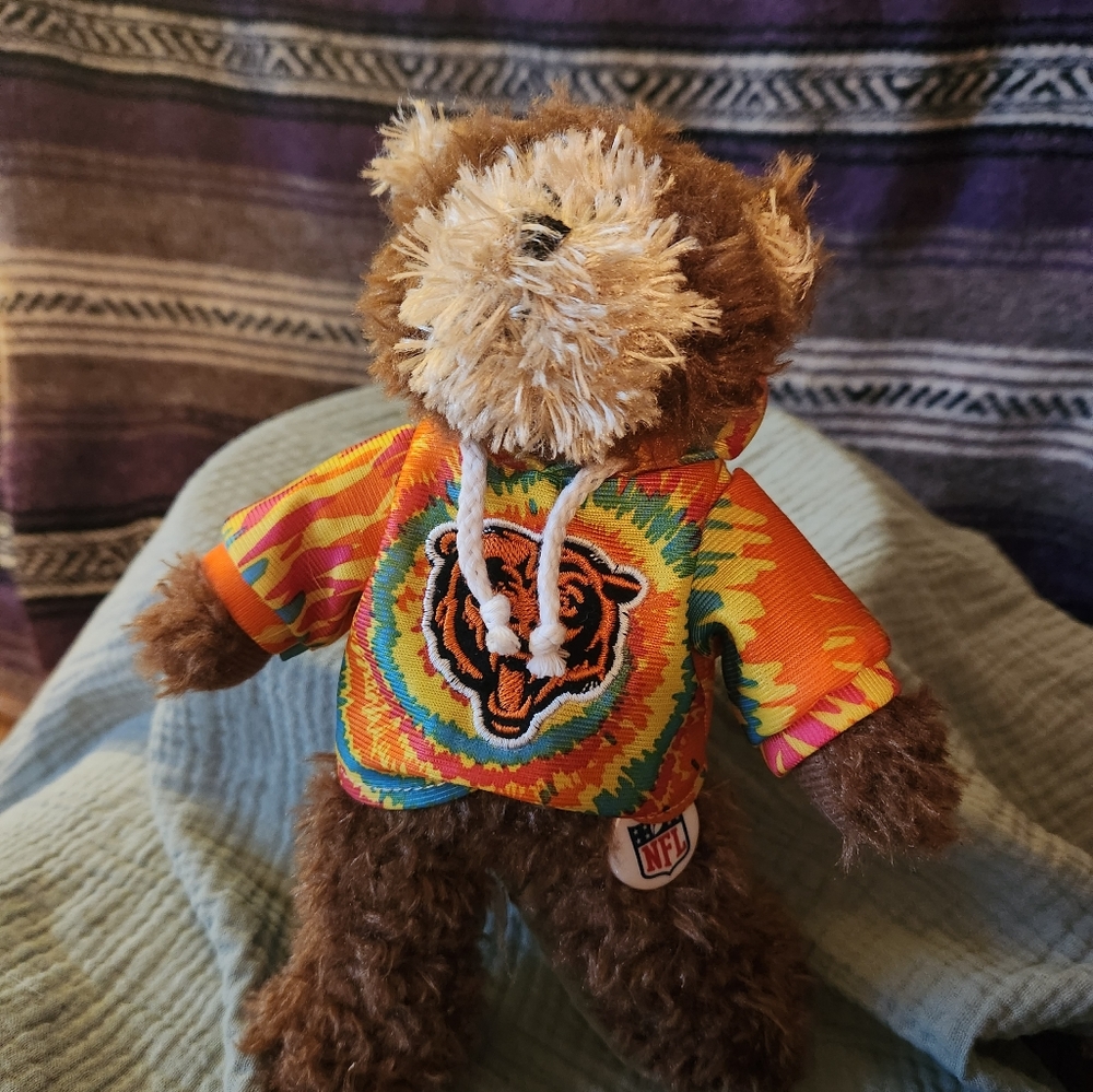 Chicago Bears tie dye fan stuffed bear.